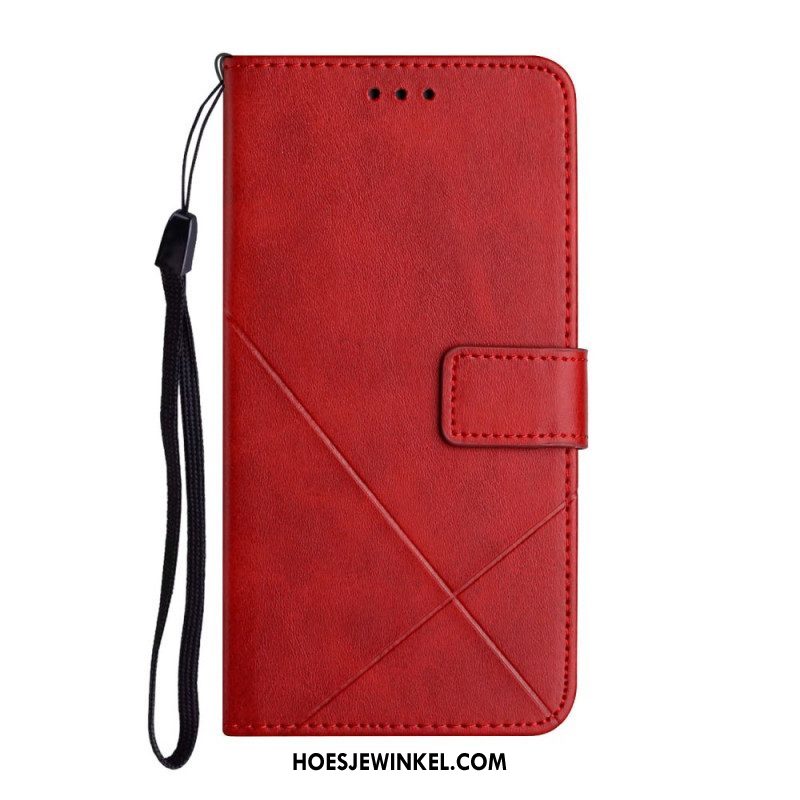 Folio-hoesje voor Xiaomi Redmi Note 11 Pro Plus 5G Met Ketting Riemlijnen Met Leereffect
