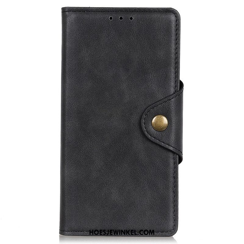 Folio-hoesje voor Xiaomi Redmi Note 12 4G Magnetische Knop Van Imitatieleer