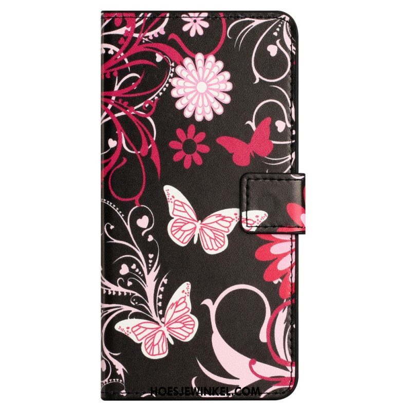 Folio-hoesje voor Xiaomi Redmi Note 12 4G Mooie Vlinders