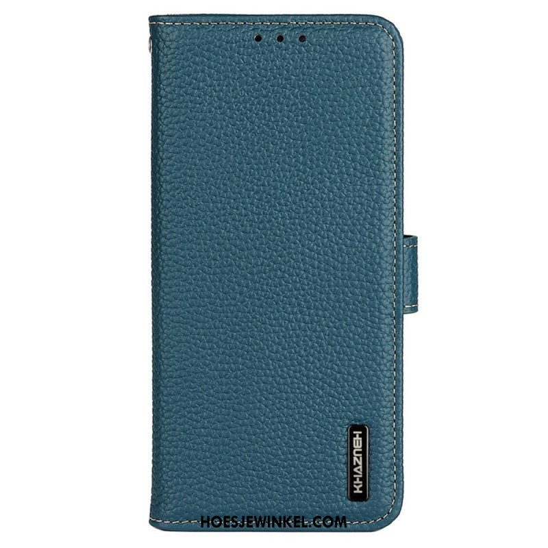 Folio-hoesje voor Xiaomi Redmi Note 12 5G Khazneh Lychee Leer