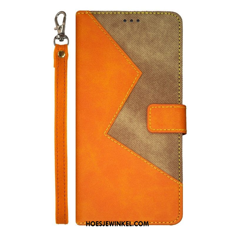 Folio-hoesje voor Xiaomi Redmi Note 12 5G Tweekleurige Idewei