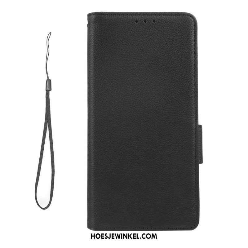 Folio-hoesje voor Xiaomi Redmi Note 12 5G Ultrafijne Lychee-stijl