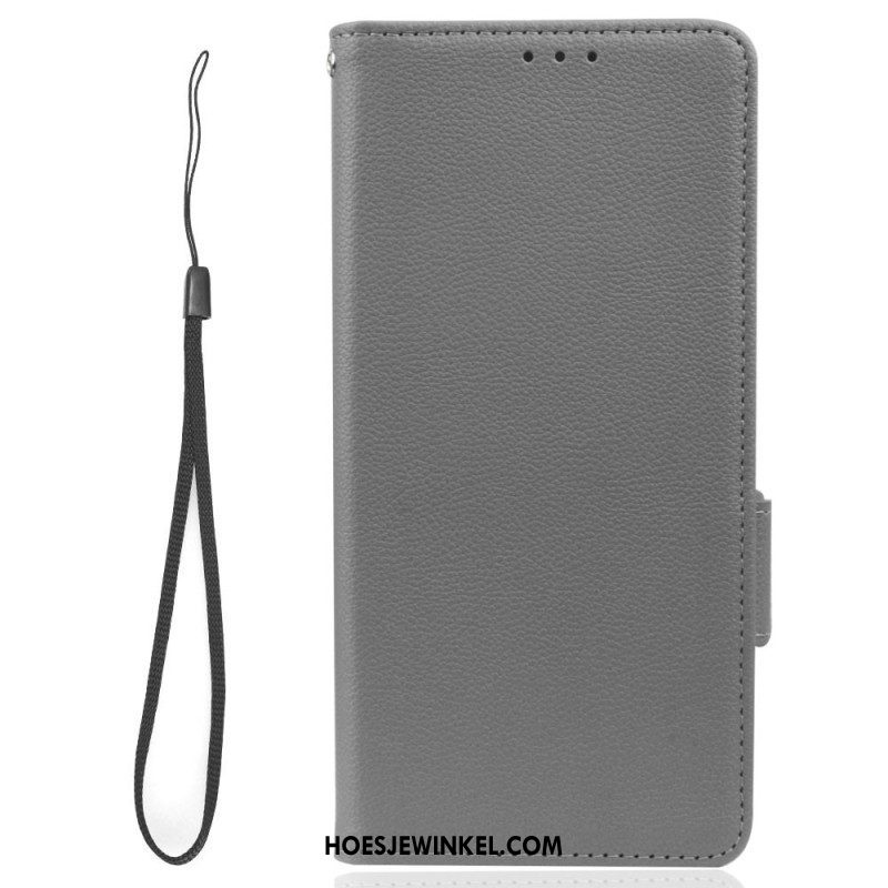 Folio-hoesje voor Xiaomi Redmi Note 12 5G Ultrafijne Lychee-stijl