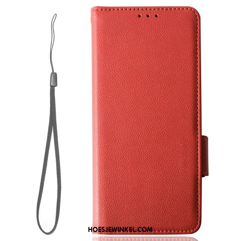 Folio-hoesje voor Xiaomi Redmi Note 12 5G Ultrafijne Lychee-stijl