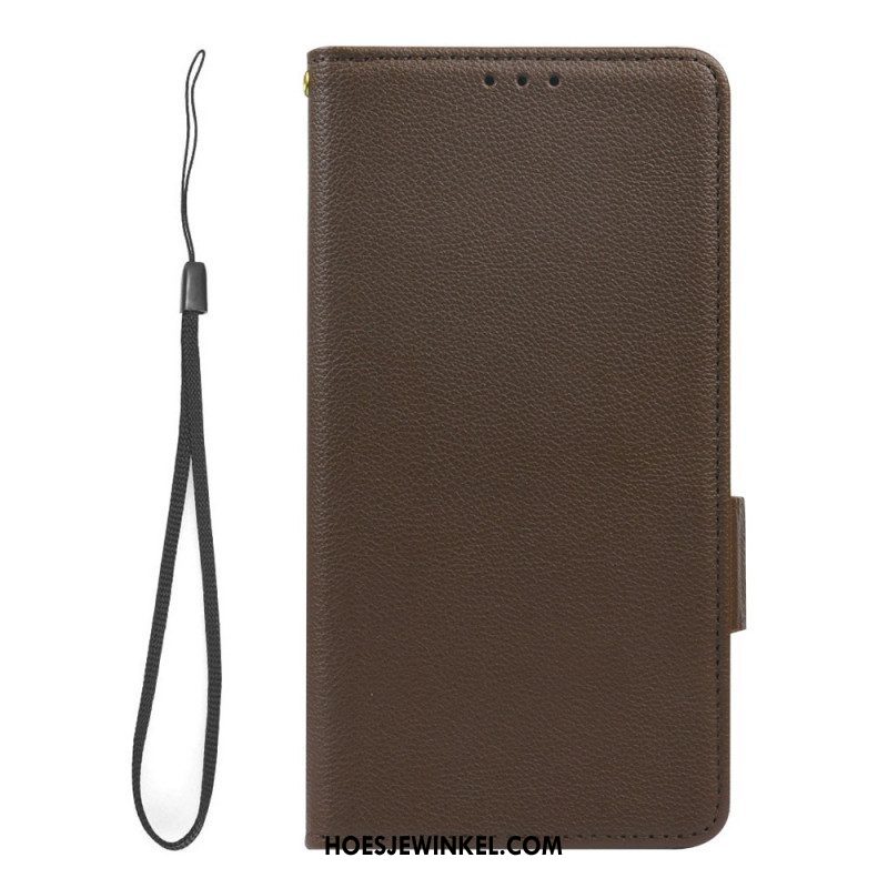 Folio-hoesje voor Xiaomi Redmi Note 12 5G Ultrafijne Lychee-stijl