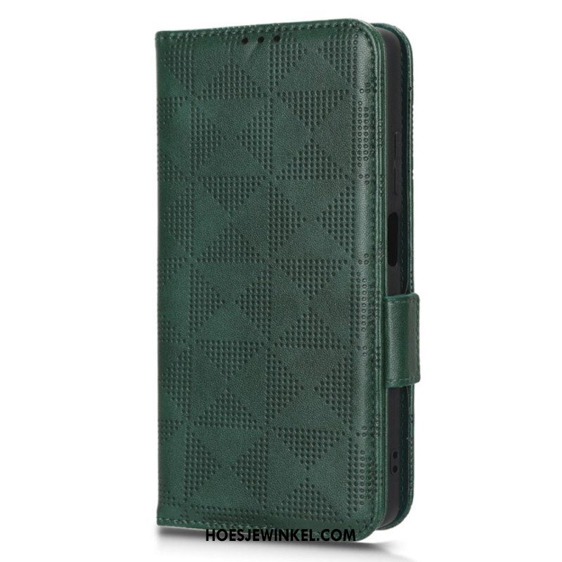 Folio-hoesje voor Xiaomi Redmi Note 12 Pro Driehoeken Met Lanyard