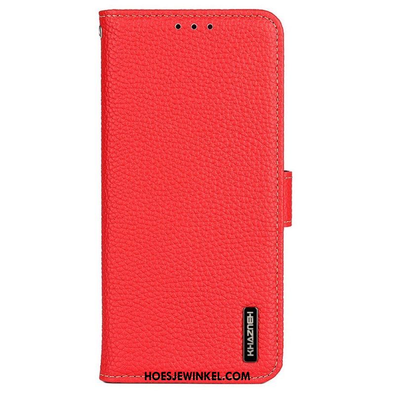 Folio-hoesje voor Xiaomi Redmi Note 12 Pro Khazneh Lychee Leer