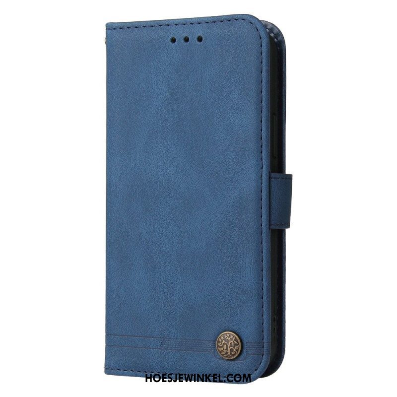 Folio-hoesje voor Xiaomi Redmi Note 12 Pro Leerstijl Met Decoratieve Klinknagel