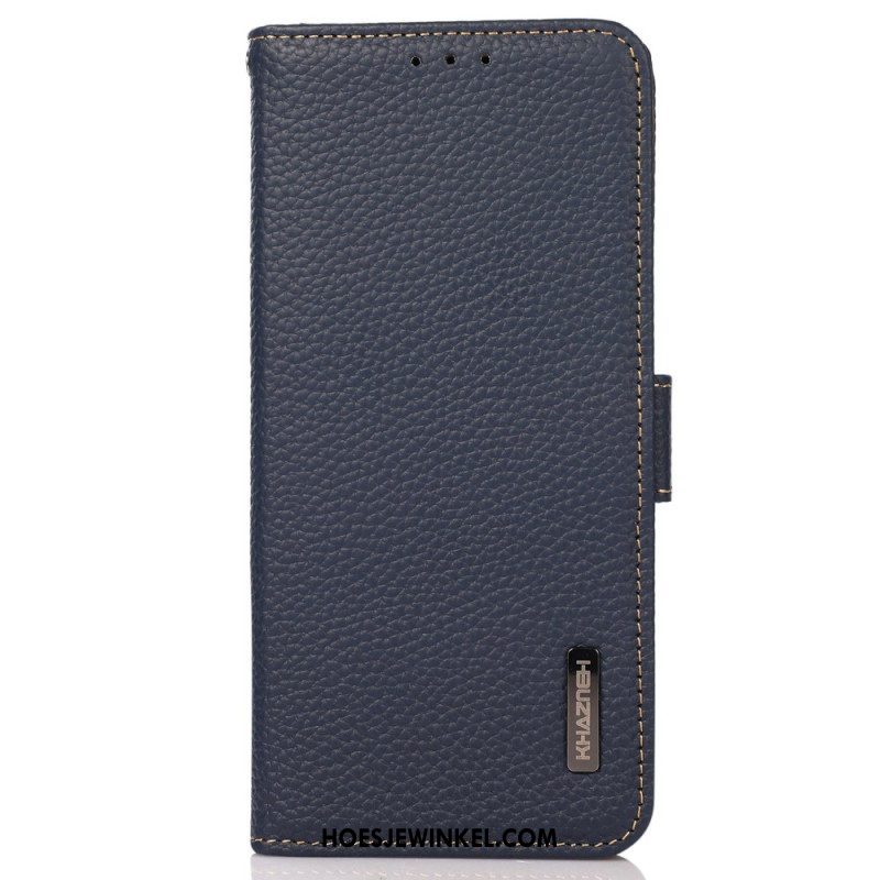 Folio-hoesje voor Xiaomi Redmi Note 12 Pro Lychee Leer Khazneh Rfid