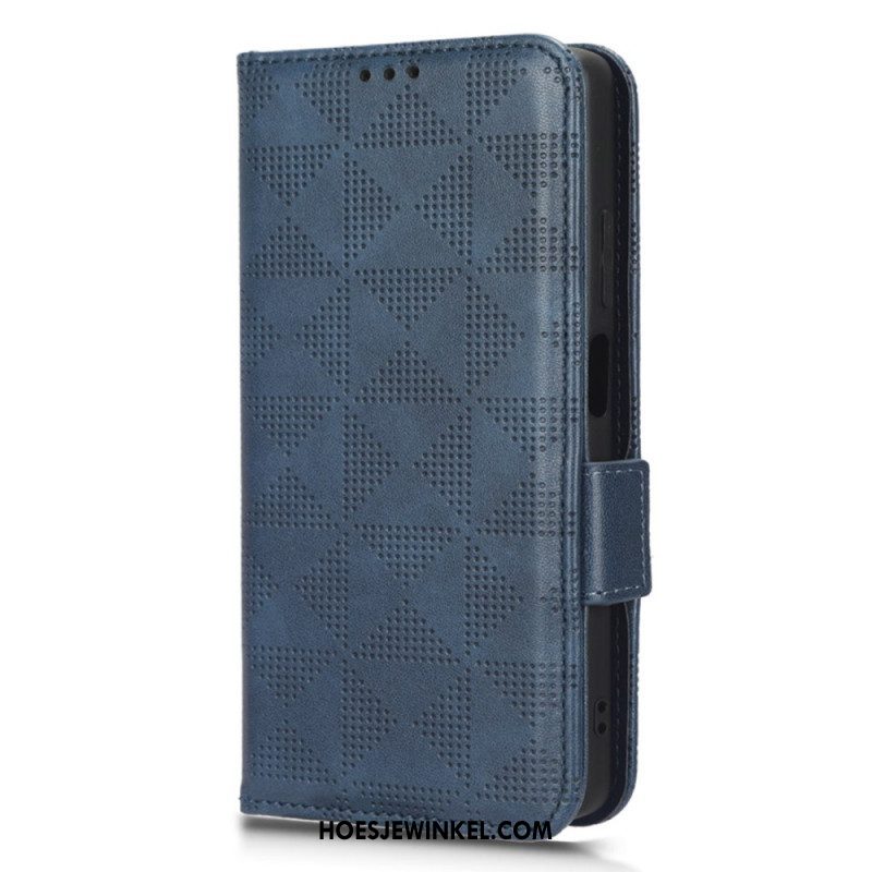 Folio-hoesje voor Xiaomi Redmi Note 12 Pro Plus Driehoeken Met Lanyard