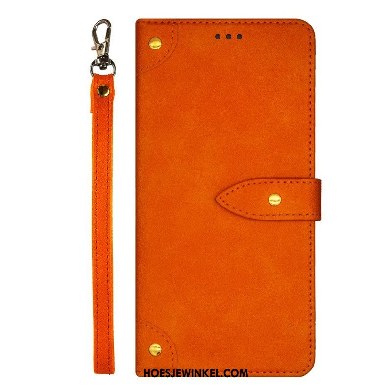 Folio-hoesje voor Xiaomi Redmi Note 12 Pro Plus Klinknagels En Riem Idewei