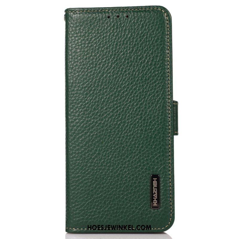 Folio-hoesje voor Xiaomi Redmi Note 12 Pro Plus Lychee Leer Khazneh Rfid