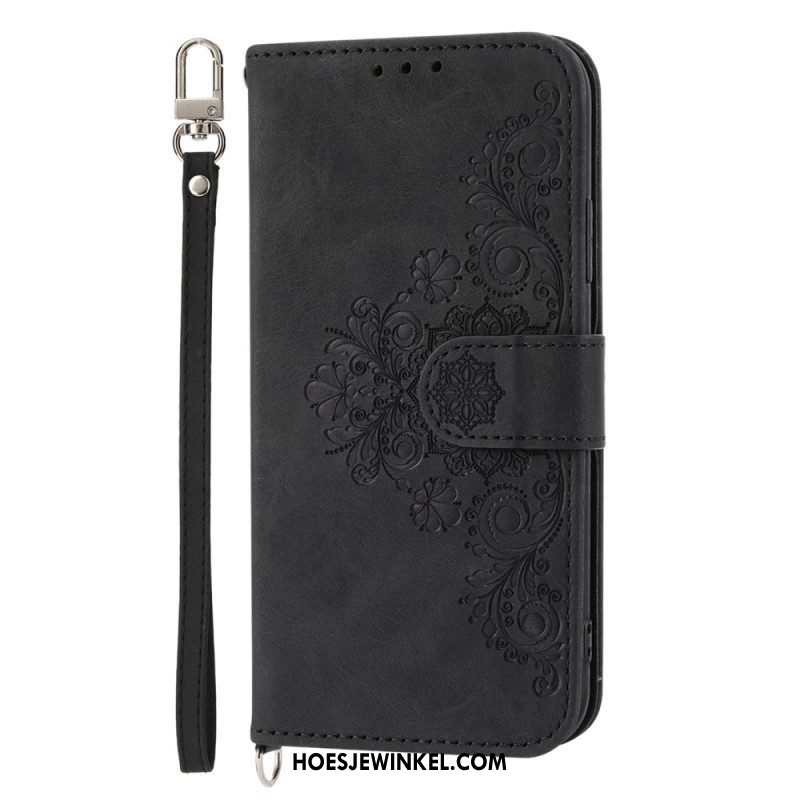 Folio-hoesje voor Xiaomi Redmi Note 12 Pro Plus Mandala Met Lanyard En Schouderriem