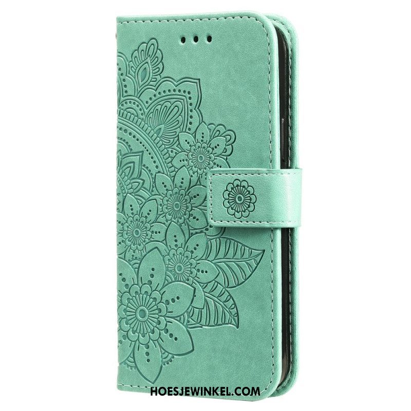 Folio-hoesje voor Xiaomi Redmi Note 12 Pro Plus Met Ketting Riem Bloem Mandala