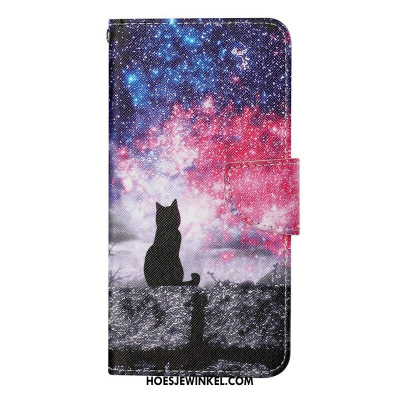 Folio-hoesje voor iPhone 13 Pro Kattenverhalen Met Lanyard