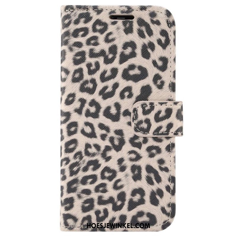 Folio-hoesje voor iPhone 14 Luipaard