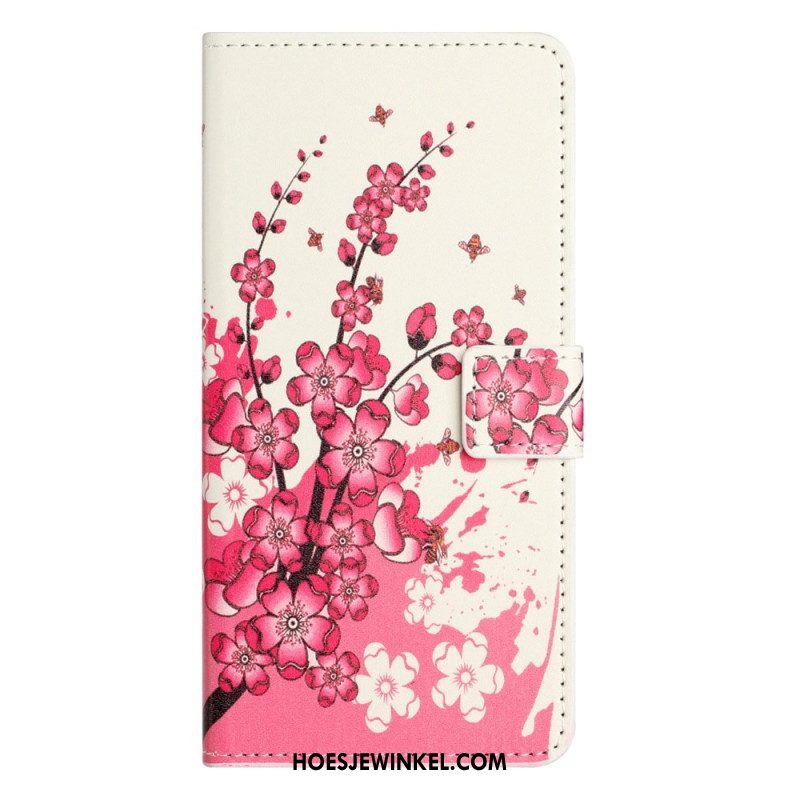 Folio-hoesje voor iPhone 14 Pro Tropische Bloemen