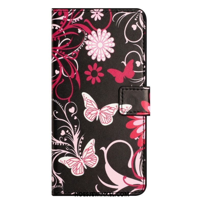 Folio-hoesje voor iPhone 15 Alleen Vlinders