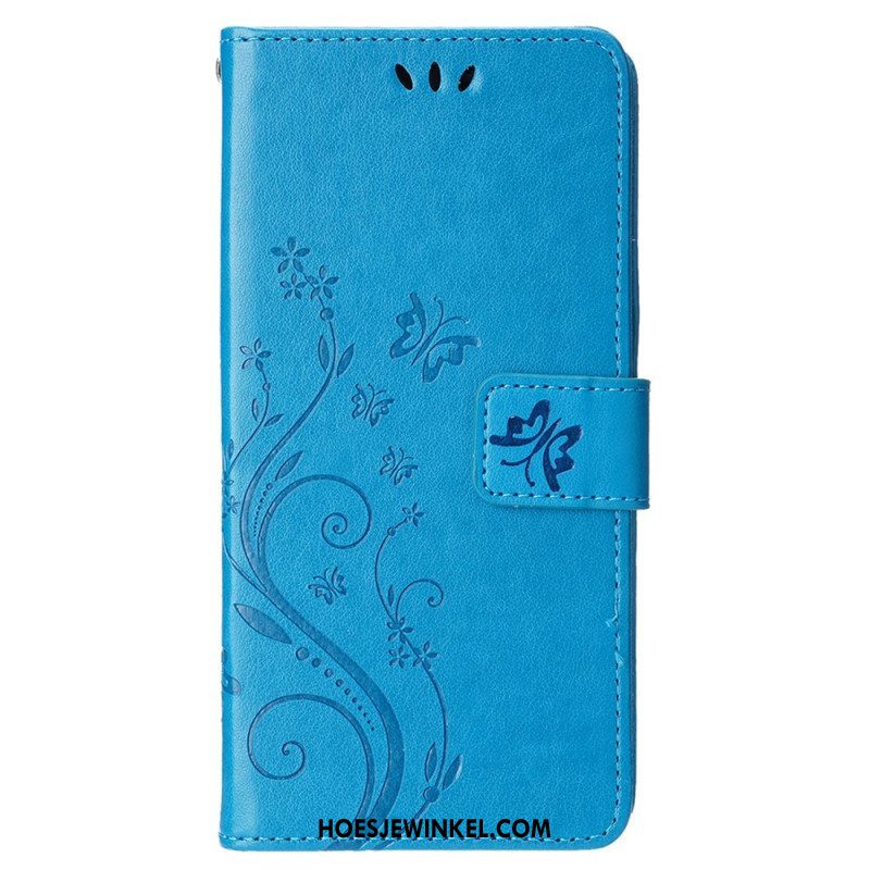 Folio-hoesje voor iPhone 15 Plus Bloemen En Vlinders