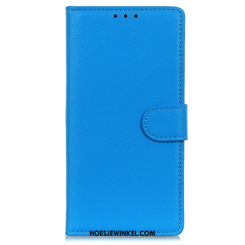 Folio-hoesje voor iPhone 15 Plus Traditioneel Kunstleer