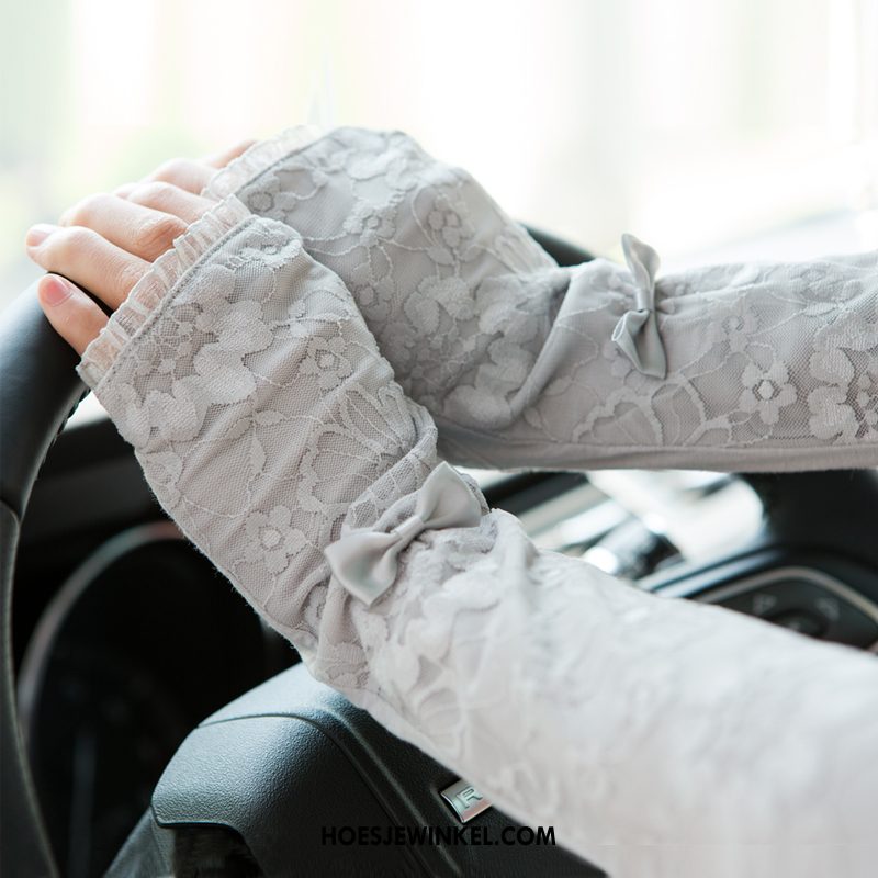 Handschoenen Dames Autorijden Uv Bescherming Zijde, Handschoenen Zomer Handschoen