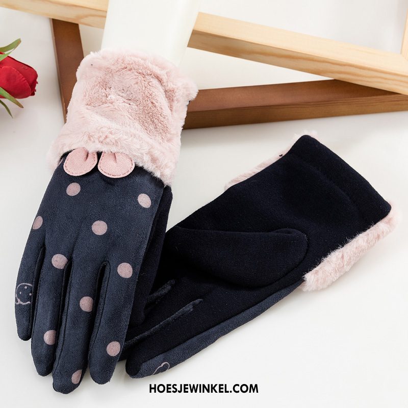 Handschoenen Dames Verdikken Student Cyclus, Handschoenen Blijf Warm Schattig
