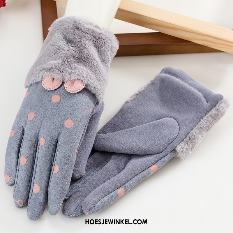 Handschoenen Dames Verdikken Student Cyclus, Handschoenen Blijf Warm Schattig