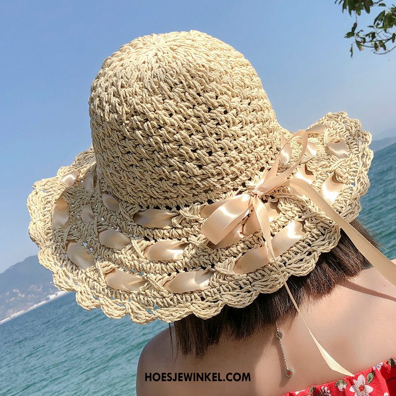 Hoeden Dames Vrouwen Zomer Alle Wedstrijden, Hoeden Mini Strand Beige