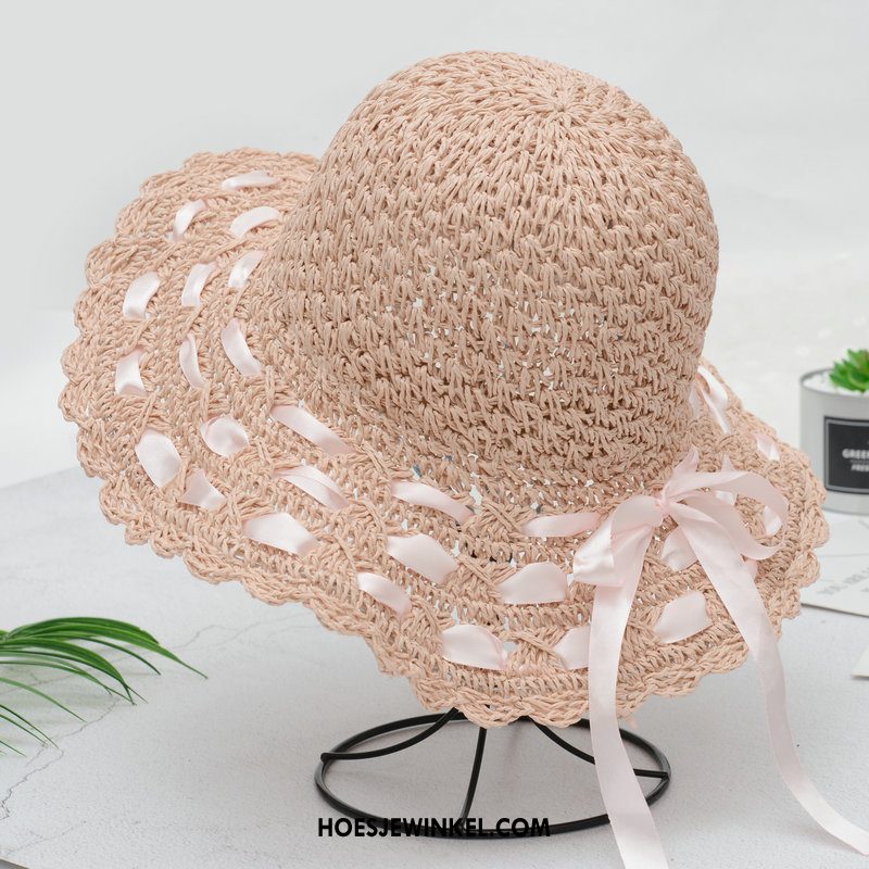 Hoeden Dames Vrouwen Zomer Alle Wedstrijden, Hoeden Mini Strand Beige