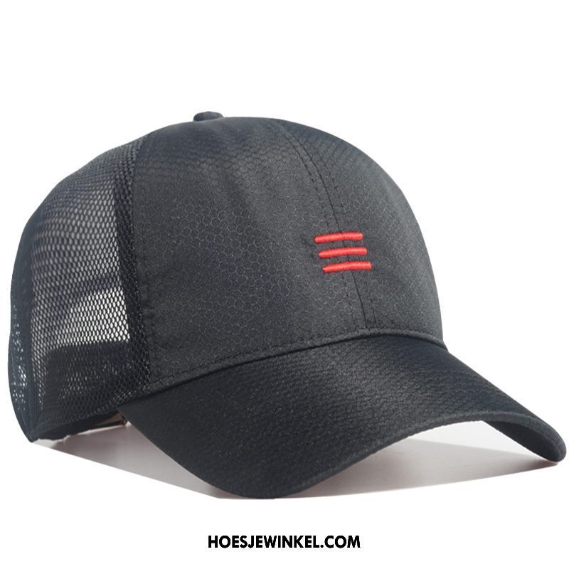 Hoeden Heren Casual Ademend Groot, Hoeden Honkbal Hoed Zomer Schwarz
