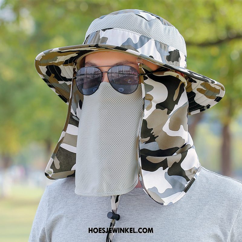 Hoeden Heren Groen Mannen Zonnebrandcrème, Hoeden Outdoor Maskers