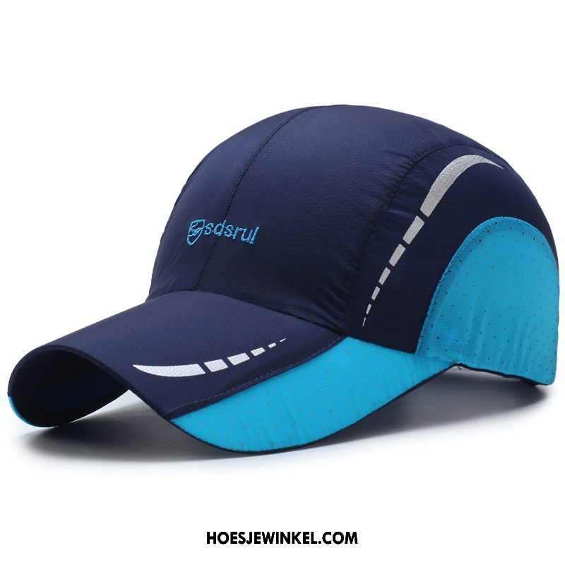 Hoeden Heren Outdoor Honkbal Hoed Zonnehoeden, Hoeden Maas Ademend Blau