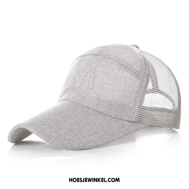 Hoeden Heren Outdoor Mannen Honkbal Hoed, Hoeden Mesh Zonnehoeden Weiß