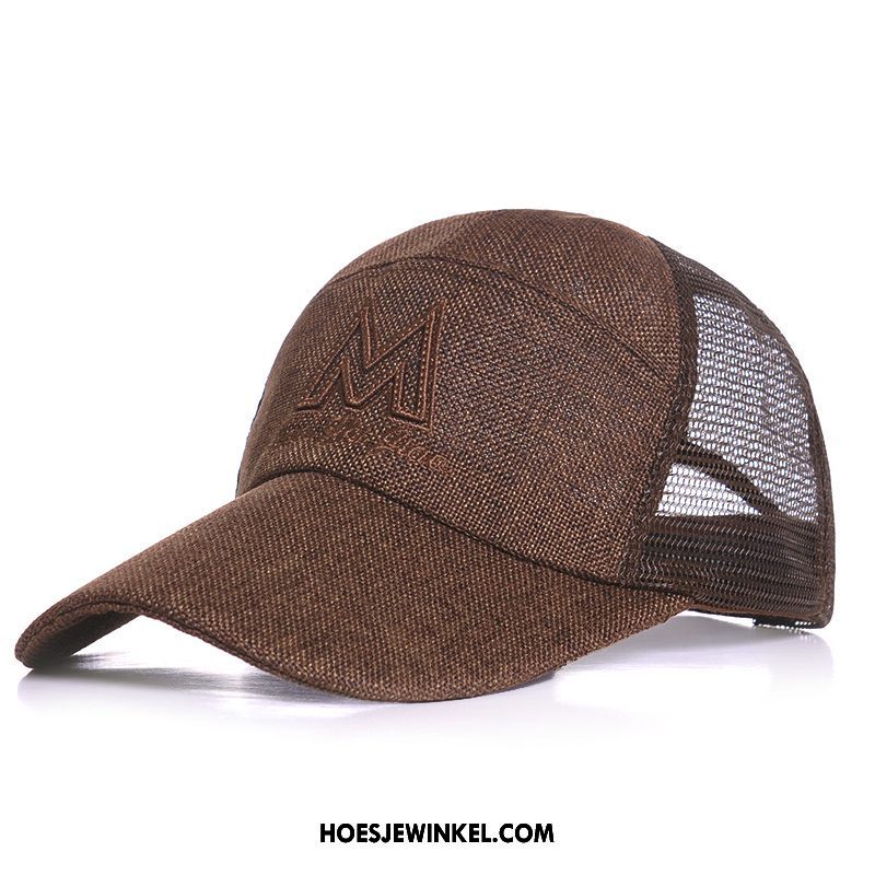 Hoeden Heren Outdoor Mannen Honkbal Hoed, Hoeden Mesh Zonnehoeden Weiß