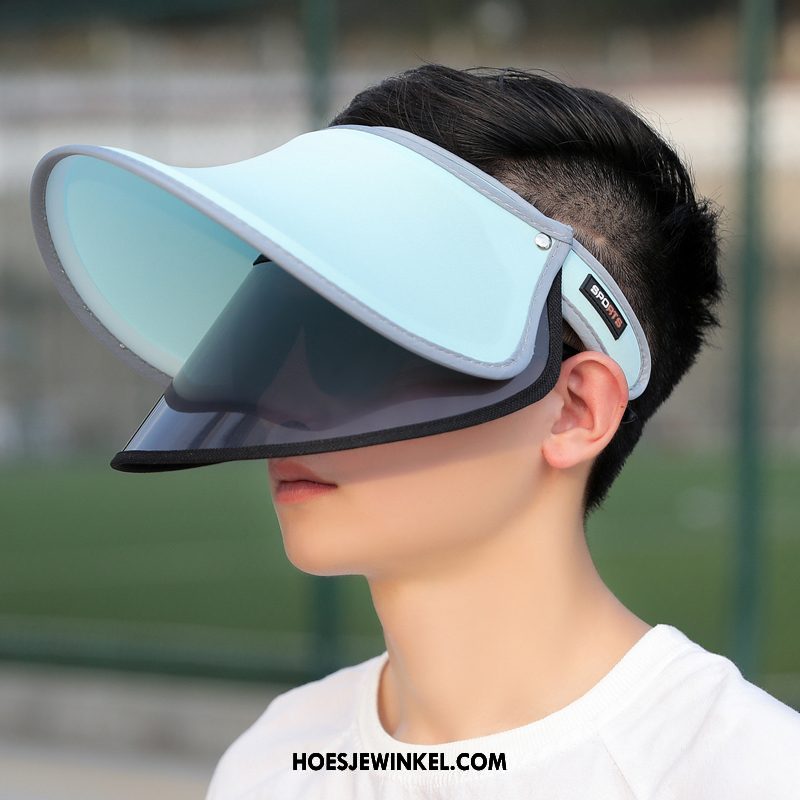Hoeden Heren Zomer Zon Outdoor, Hoeden Zonnehoeden Cyclus Blau