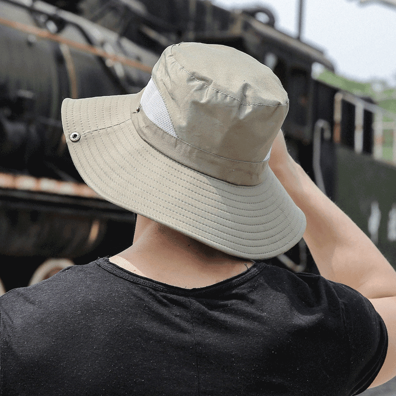 Hoeden Heren Zonnebrandcrème Mannen Alpinisme, Hoeden Strand Zomer Schwarz