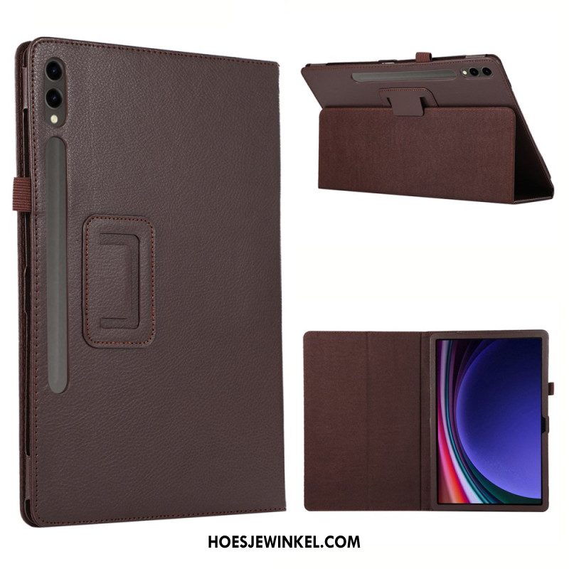Hoesje Case Samsung Galaxy Tab S10 Plus Telefoonhoesje Lychee-textuur