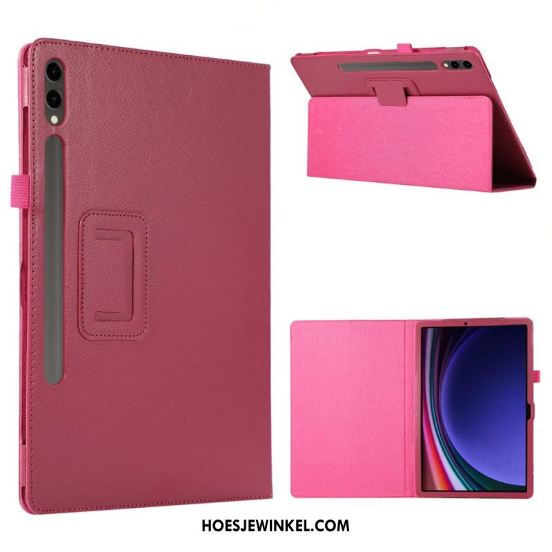 Hoesje Case Samsung Galaxy Tab S10 Plus Telefoonhoesje Lychee-textuur