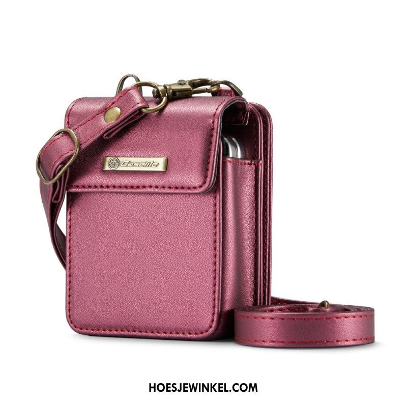 Hoesje Case Samsung Galaxy Z Flip 7 Fe Telefoonhoesje Rfid-portemonnee Met Schouderband