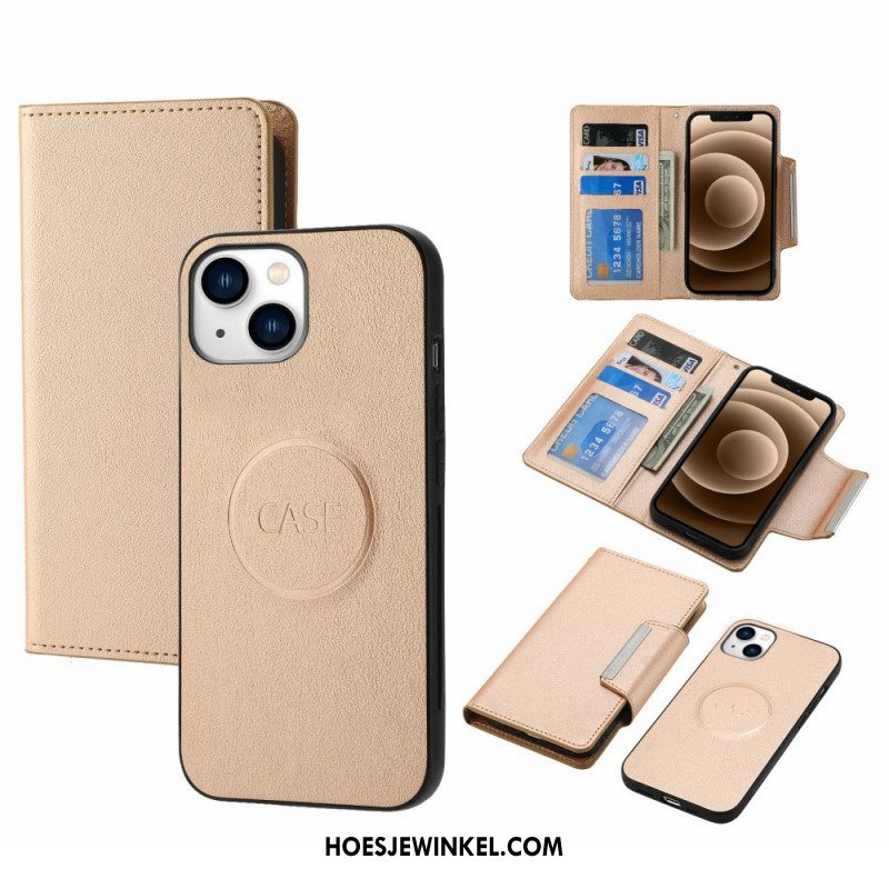 Hoesje Folio-hoesje voor iPhone 15 Plus Magnetisch Afneembaar Omhulsel