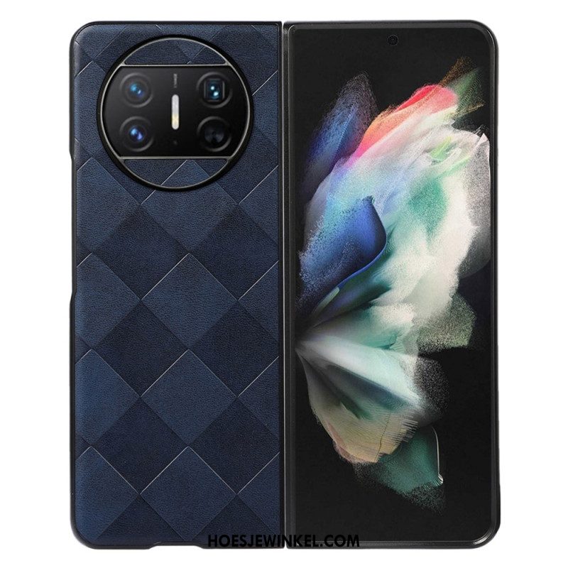 Hoesje Huawei Mate X3 Kunstleer Met Ruitpatroon