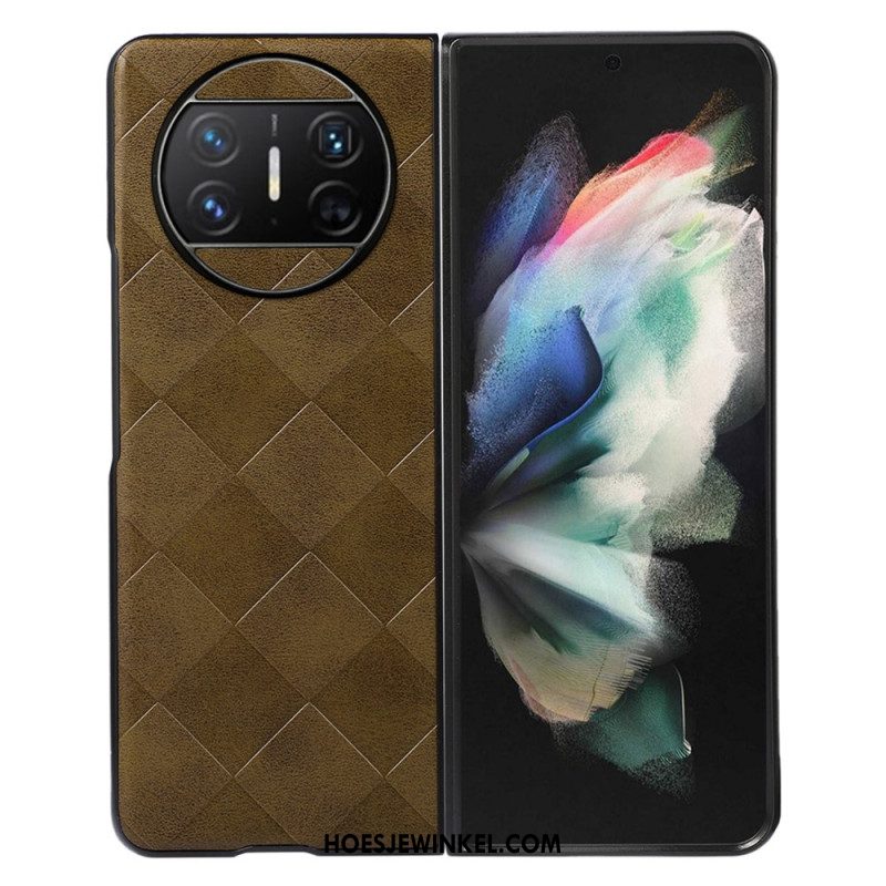 Hoesje Huawei Mate X3 Kunstleer Met Ruitpatroon