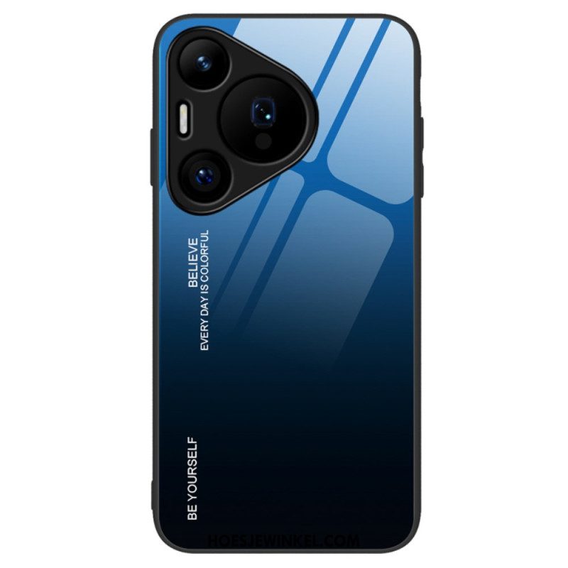 Hoesje Huawei Pura 70 Wees Jezelf Gehard Glas