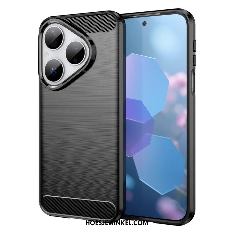 Hoesje Huawei Pura 80 Geborsteld Koolstofvezel Bescherming Hoesje
