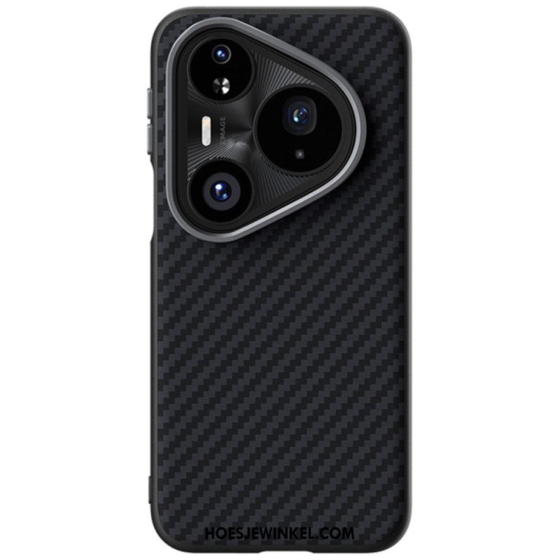 Hoesje Huawei Pura 80 Pro Magsafe Abeel Met Koolstofvezeltextuur