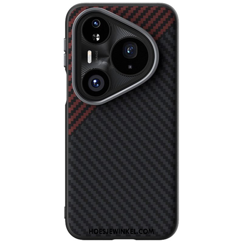 Hoesje Huawei Pura 80 Pro Magsafe Abeel Met Koolstofvezeltextuur