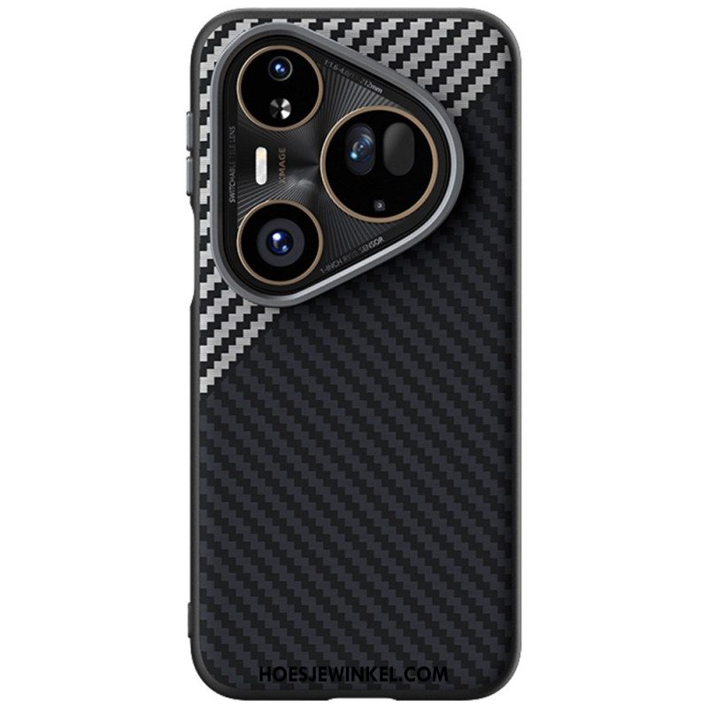 Hoesje Huawei Pura 80 Ultra Magsafe Koolstofvezel Abeel Bescherming Hoesje
