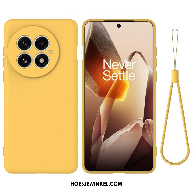 Hoesje Oneplus 13 Vloeibare Siliconen Met Bandje Bescherming Hoesje