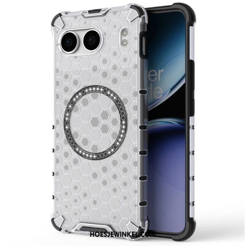 Hoesje Oneplus Nord 4 Compatibel Met Magsafe Honeycomb Bescherming Hoesje