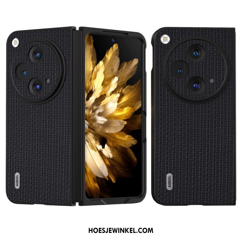 Hoesje Oppo Find N3 Abeel Getextureerd Leer